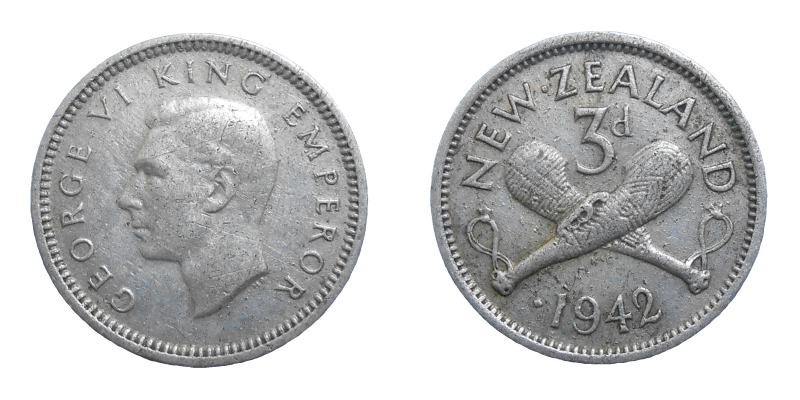 Nový Zéland 3 Pence 1942