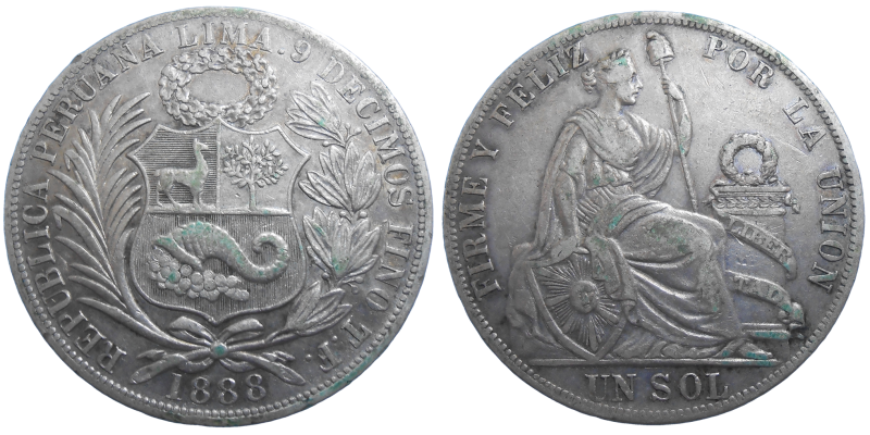 Peru 1 Sol 1888