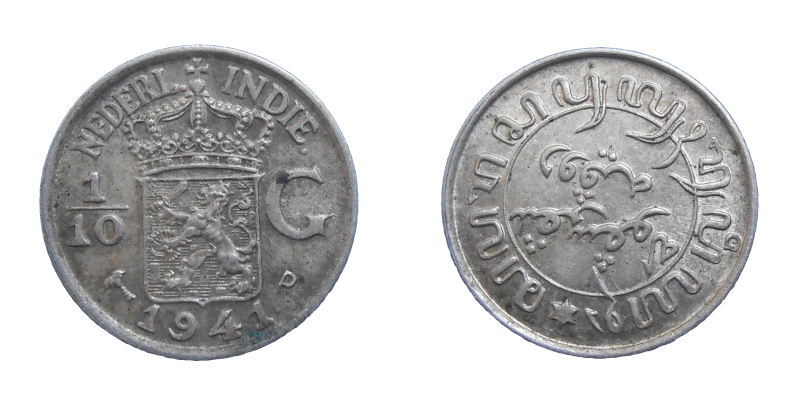 Holandská India 1/10 Gulden 1941 P