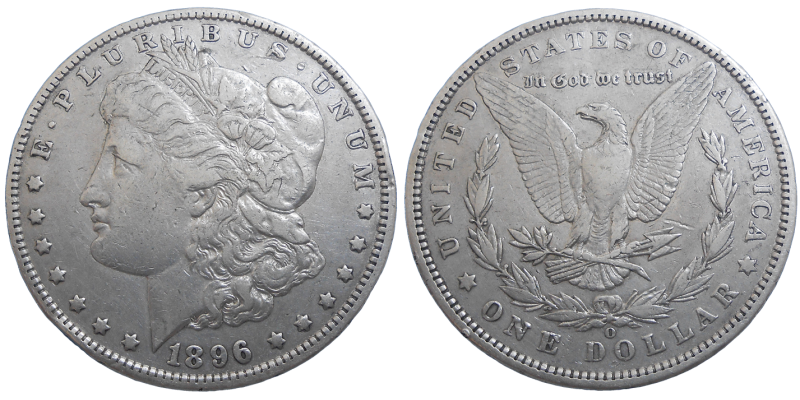 USA 1 Morgan Dollar 1896 O