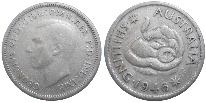 Austrália 1 Shilling 1946