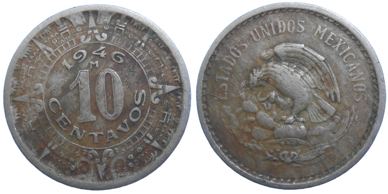 Mexiko 10 Centavos 1946