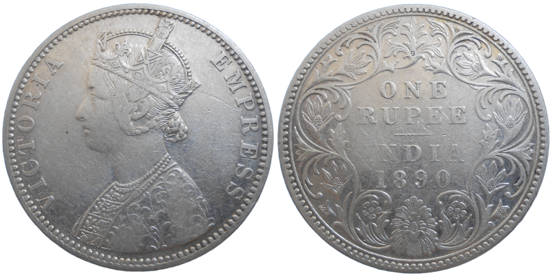 India 1 Rupee 1890