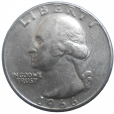 USA 1/4 Dollar 1966