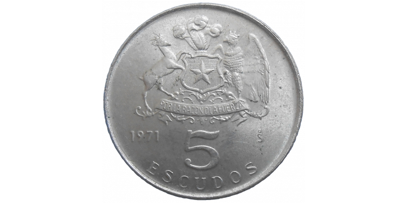 Chile 5 Escudos 1971