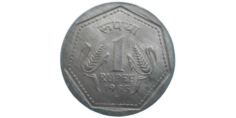 India 1 Rupee 1983