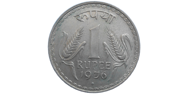 India 1 Rupee 1976