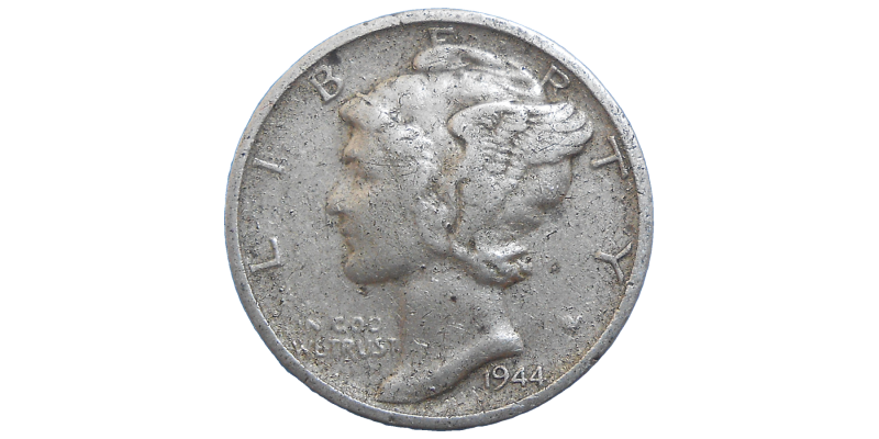USA One Dime 1944 S