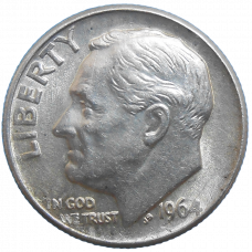 USA One Dime 1964