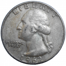 USA Quarter Dollar 1962 D