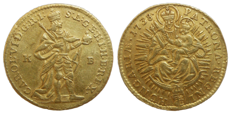 Karol VI. Dukát 1738 KB