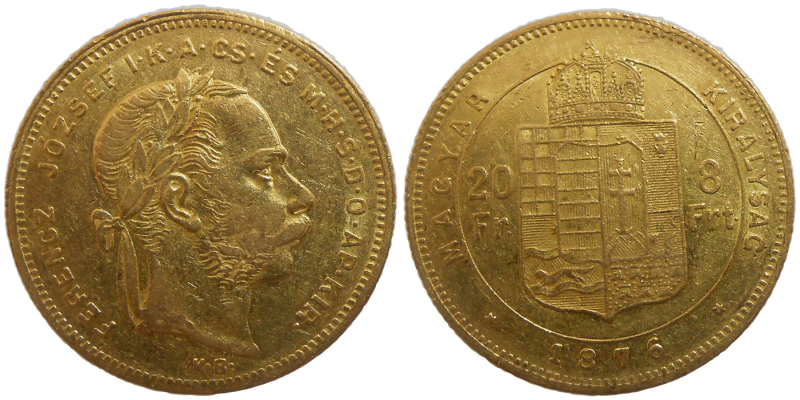 František Jozef I. 8 zlatník 1876 KB