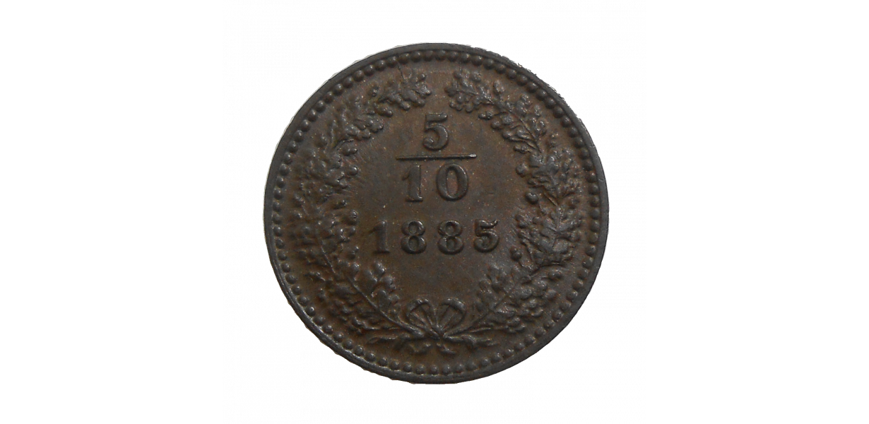 František Jozef I. 5/10 grajciar 1885 bz František Jozef I. 5/10 grajciar 1885 bz