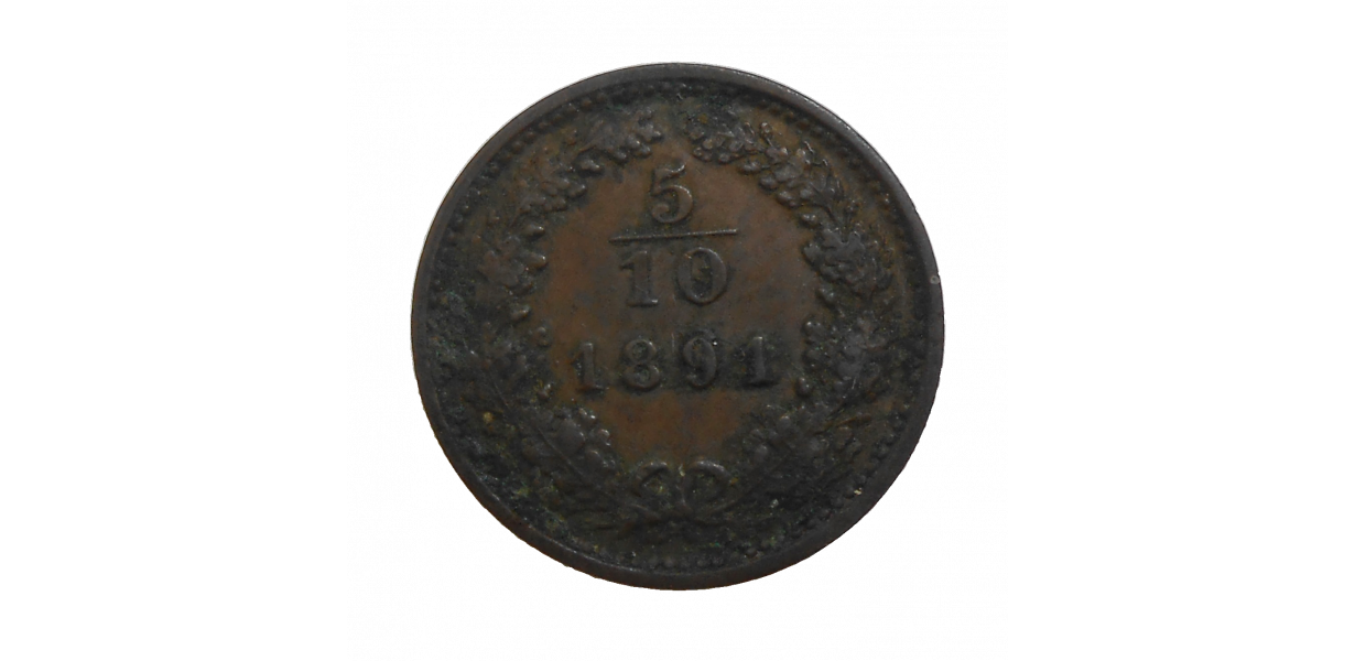 František Jozef I. 5/10 grajciar 1891 bz František Jozef I. 5/10 grajciar 1891 bz