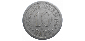 Srbsko 10 Para 1884 H