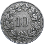 Švajčiarsko 10 Rappen 1922