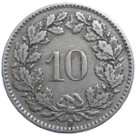 Švajčiarsko 10 Rappen 1921