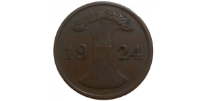 Nemecko 2 Pfennig 1924 J
