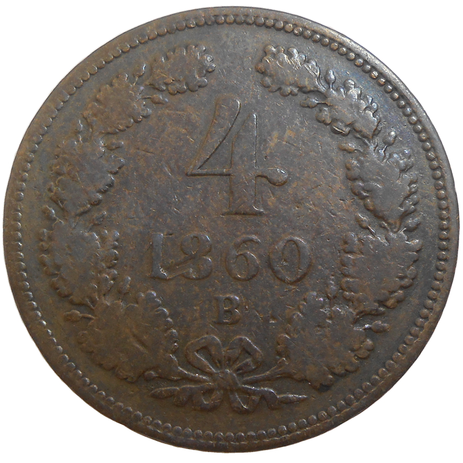 František Jozef I. 4 grajciar 1860 B František Jozef I. 4 grajciar 1860 B