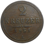 František Jozef I. 2 grajciar 1851 A