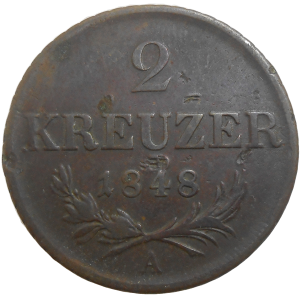 František Jozef I. 2 grajciar 1848 A