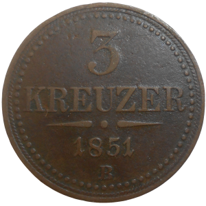 František Jozef I. 3 grajciar 1851 B