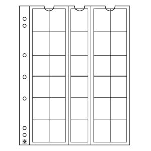 Náhradné listy na mince NUMIS 25 mm