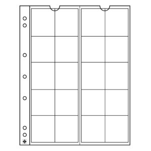Náhradné listy na mince NUMIS 34 mm