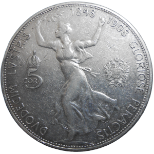 František Jozef I. 5 Koruna 1908 Jubilejná