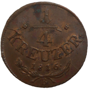 František II. 1/4 grajciar 1816 B