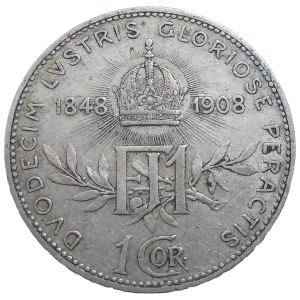 František Jozef I. 1 koruna 1908 Jubilejná