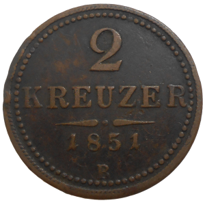 František Jozef I. 2 grajciar 1851 B