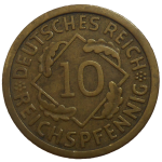 Nemecko 10 Pfennig 1925 A