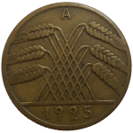 Nemecko 10 Pfennig 1925 A