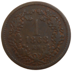 František Jozef I. 1 grajciar 1868 KB
