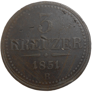 František Jozef I. 3 grajciar 1851 B