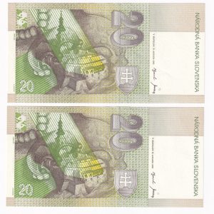 20 Korún 2001 J čísla po sebe