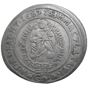 Leopold I. XV grajciar 1687 NB PO