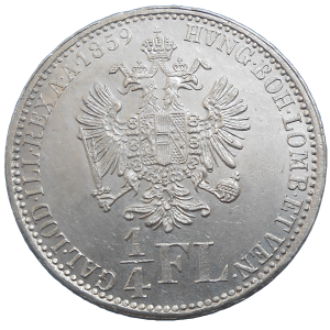František Jozef I. 1/4 zlatník 1859 E