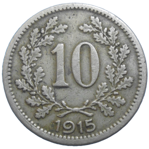 František Jozef I. 10 Heller 1915 bz