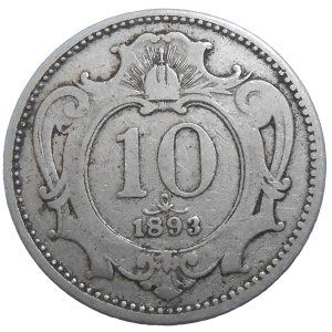 František Jozef I. 10 Heller 1893 bz