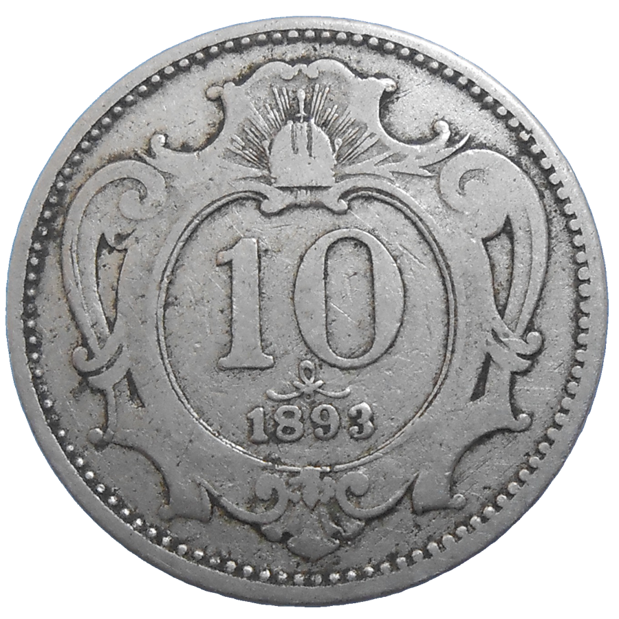 František Jozef I. 10 Heller 1893 bz František Jozef I. 10 Heller 1893 bz