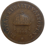 František Jozef I. 2 Fillér 1908 KB
