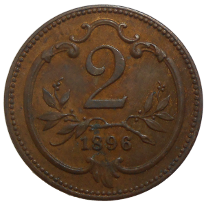 František Jozef I. 2 Heller 1896 bz