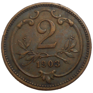František Jozef I. 2 Heller 1903 bz