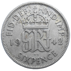 Veľká Británia 6 Pence 1942