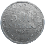 Nemecko 500 Mark 1923 E