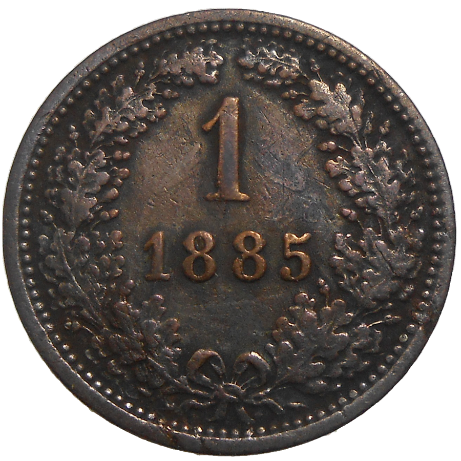 František Jozef I. 1 grajciar 1885 bz František Jozef I. 1 grajciar 1885 bz
