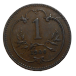 František Jozef I. 1 Heller 1900 bz