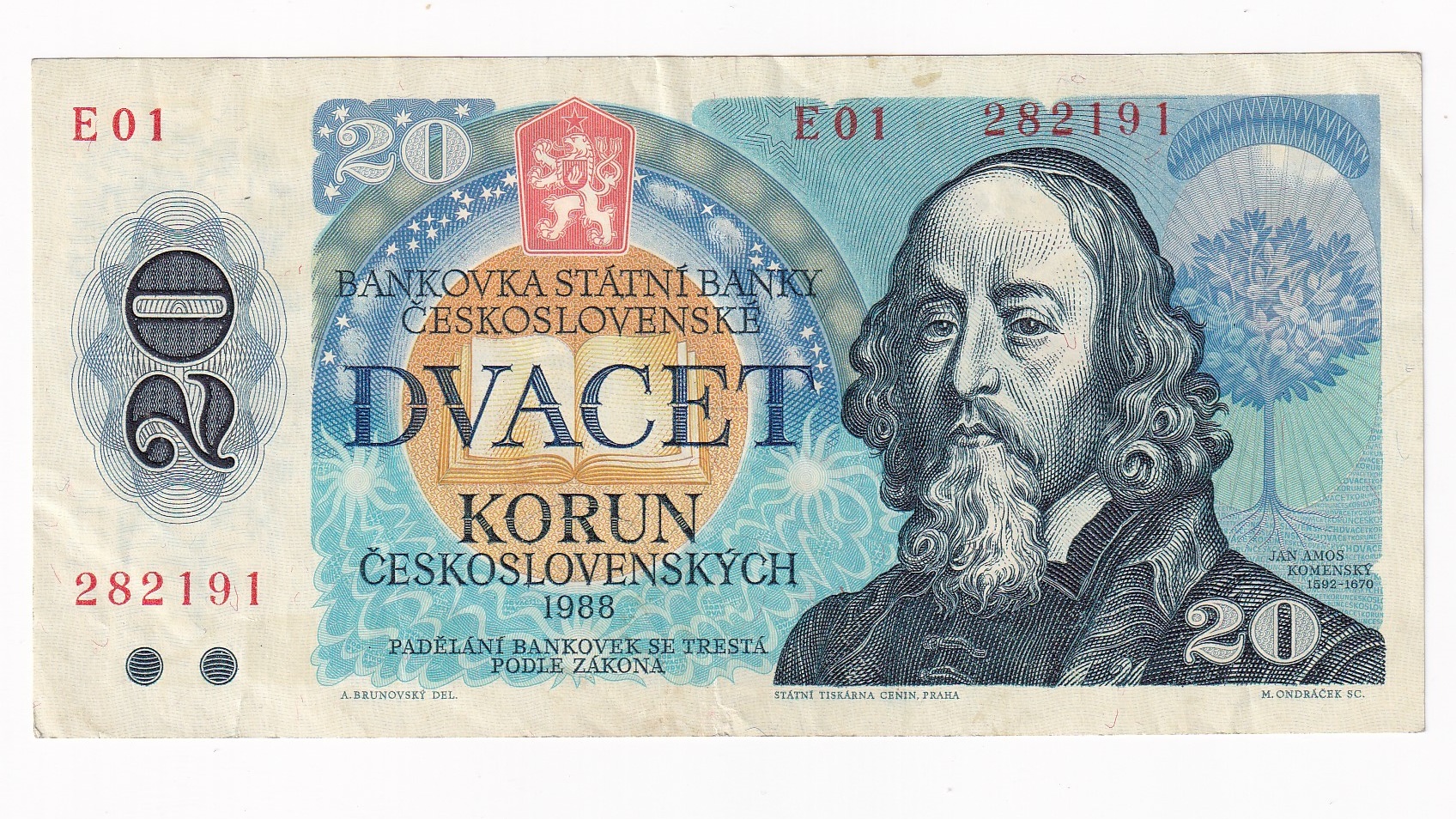20 Korún 1988 E01 20 Korún 1988 E01